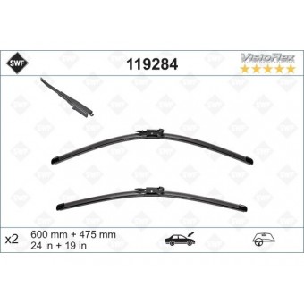 Silecek E90-LCI X1:E84 F30 - W176 C117 X156 Ön; Set 60/47.5cm