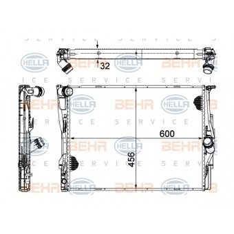 Motor Su Radyatörü E87 E90 [N45 N46] Otm/Şanz (Klimalı)