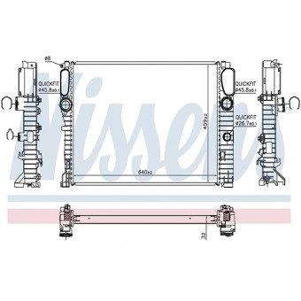 Motor Su Radyatörü W211 [OM642] Man/Otm.Şanz; AC+/-