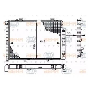 Motor Su Radyatörü W210 [M111 M112 OM604 OM605] Otm/Şanz (Klimalı)