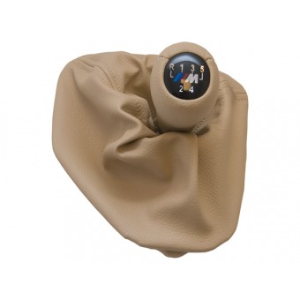 Topuzlu Vites Körüğü E39 -5 İleri- Man.Şanz; Bej Suni Deri Işıklı -///M-