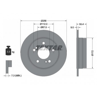 Fren Diski W201 W124 W202 Arka Düz 200>300E/D; 1.8>2.6