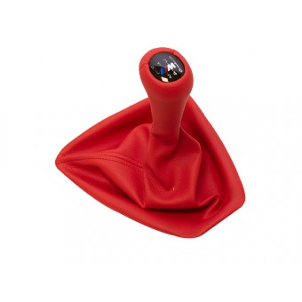 Topuzlu Vites Körüğü E90+LCI E92+LCI -6 İleri- Man.Şanz; Kırmızı Suni Deri Işıklı -///M-