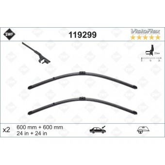 Silecek W204 Ön; Set 60/60cm 2009-12
