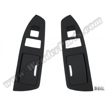 Cam Düğme Çerçevesi F01 Set Arka Sol&Sağ Küllüklü Siyah; Arka Güneşlik