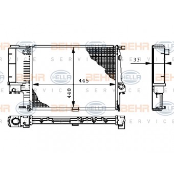 Motor Su Radyatörü E30 E36 [M40 M43 M50 M52] Man/Şanz (Klimalı)