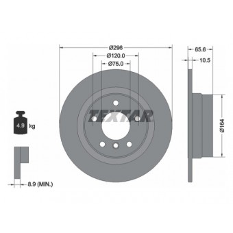 Fren Diski E87 E90 Arka Düz 118/120i; 316>320i 316/318d