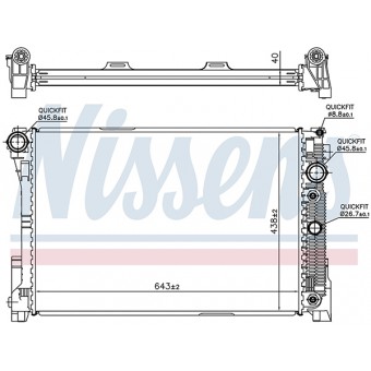 Motor Su Radyatörü W204 W212 [OM651 OM642 M272 M276] Man/Otm.Şanz; AC+/-