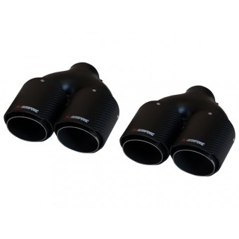 Egzoz Ucu Universal Çiftli 76mm; Siyah -AKRAPOVIC-