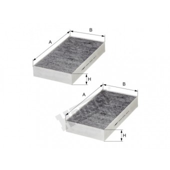 Klima Filtresi W164 X164 W251 Set Karbonlu