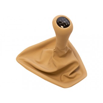 Topuzlu Vites Körüğü E90+LCI E92+LCI -6 İleri- Man.Şanz; Bej Suni Deri Işıklı