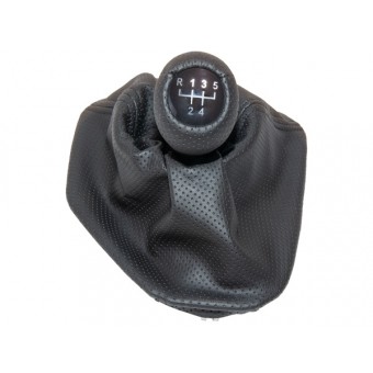 Topuzlu Vites Körüğü E39 -5 İleri- Man.Şanz; Siyah Noktalı Suni Deri Işıklı