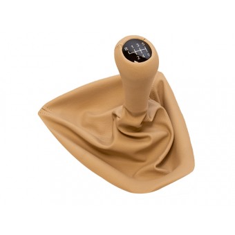 Topuzlu Vites Körüğü E90+LCI E92+LCI -6 İleri- Man.Şanz; Bej Suni Deri