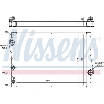 Motor Su Radyatörü X5:E70 X6:E71 [M57 N57 N54 N55] Otm.Şanz; AC+