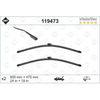 Silecek W163 R170 Ön; Set 55/55cm