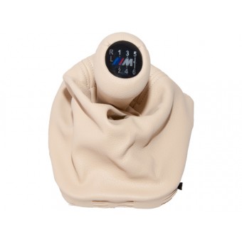 Topuzlu Vites Körüğü E46 -6 İleri- Man.Şanz; Bej Suni Deri Işıklı -///M-