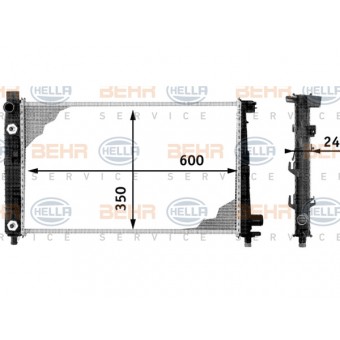 Motor Su Radyatörü W168 [M166 OM668] Man/Otm.Şanz; AC+/- 2000-04