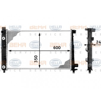 Motor Su Radyatörü W168 [M166 OM668] Otm/Şanz (Klimalı) 2000-04