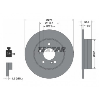Fren Diski W202 W203 W210 Arka Düz C200>280; E200>300
