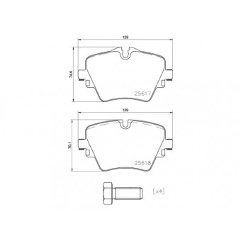 Fren Balatası F45 X1:F48 X2:F39 G30 Mini-F54/F60 Ön 2.0>2.5