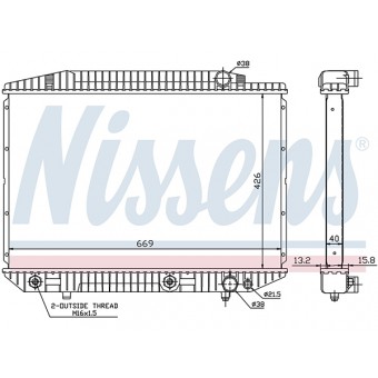 Motor Su Radyatörü W126 [M116 M117] Otm.Şanz; AC+