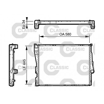Motor Su Radyatörü E46 [M43 M47 M52 M54 M57 N42 N45>N46N] Man.Şanz; AC-