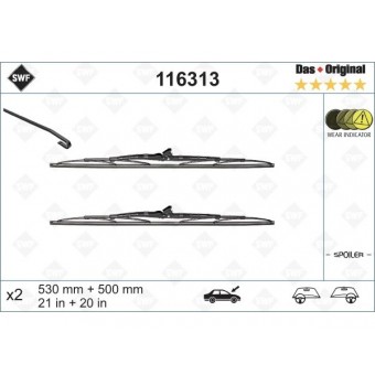 Silecek E36 Ön; Set 53/50cm