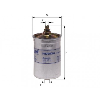 Yakıt Filtresi M103>111 M116>119 [W126 W201 W140] Büyük Tip Vidalı; Sac