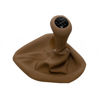 Topuzlu Vites Körüğü E39 -5 İleri- Man.Şanz; Bej Suni Deri