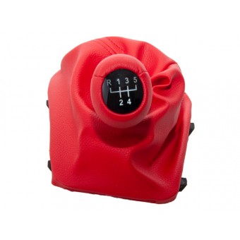 Topuzlu Vites Körüğü E36 -5 İleri- Man.Şanz; Kırmızı Suni Deri -///M-