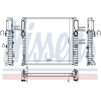 Motor Su Radyatörü W211 [M113 M272 OM647] Man/Otm.Şanz; AC+/-
