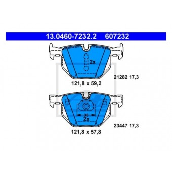 Fren Balatası X5:E70 X6:E71 X5:F15 X6:F16 Arka 2.5d 3.0i/d>4.0i