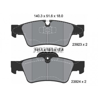 Fren Balatası X164 Arka 320>500