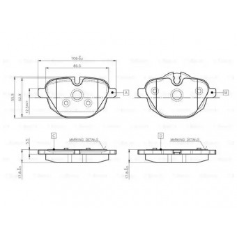 Fren Balatası F10 X3:F25 X5:F15 G30 X3:G01 Arka 520>535i 518>530d; 1.8>3.5i/d