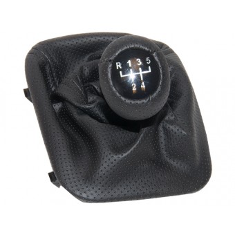 Topuzlu Vites Körüğü E30 -5 İleri- Man.Şanz; Siyah Noktalı Suni Deri Işıklı 1983-91