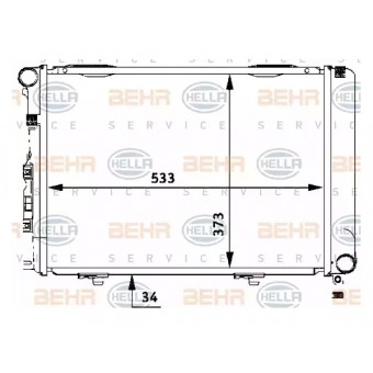 Motor Su Radyatörü W124 [OM601] Man.Şanz; AC-