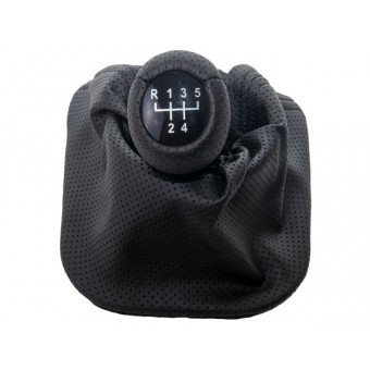 Topuzlu Vites Körüğü E34 -5 İleri- Man.Şanz; Siyah Noktalı Suni Deri